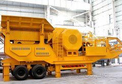 Mobile jaw crusher station-a removable stone crushing line